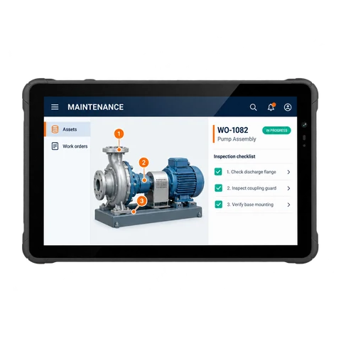 H101 — Equipment maintenance application interface illustration