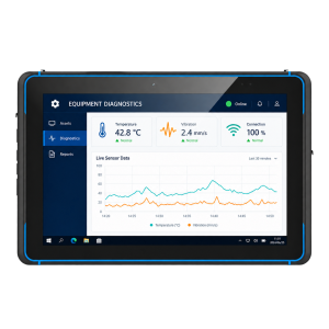 W105 — Industrial diagnostics application interface illustration
