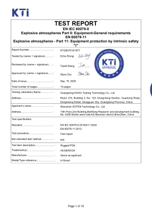 EN IEC 60079 test report